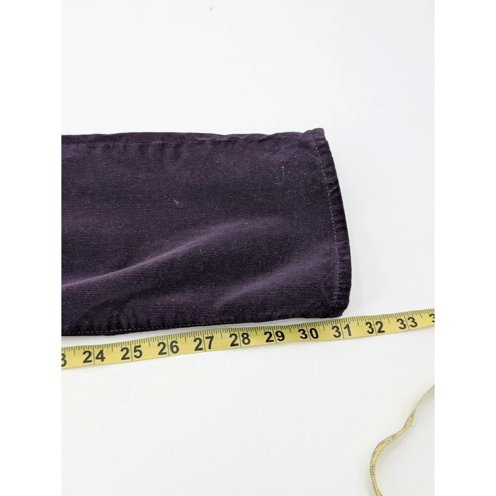 Ann Taylor Signature Plum Straight Leg Mid Rise Corduroy Pants Size 6 30/31